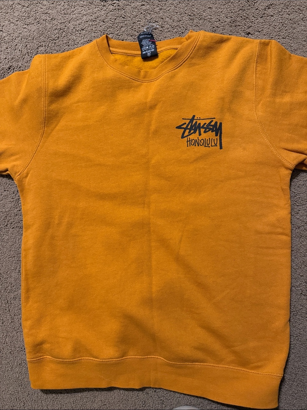 Stussy Honolulu Logo Sweatshirt - burnt orange